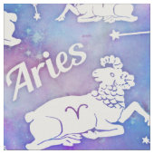 Tissu Aries Ram Constellation Étoiles Anniversaire Motif (Fermer)