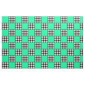 Tissu Arlequin blanc blanc vert Carré forme Textile (Fat Quarter)