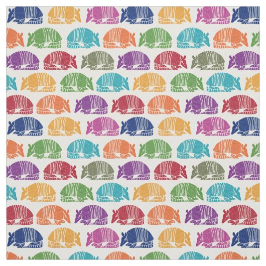 Tissu Armadillos colorés à motifs (Échantillon)