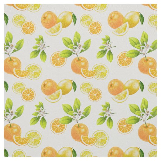Tissu Arômes d'agrumes Oranges et citrons Patten (Échantillon)
