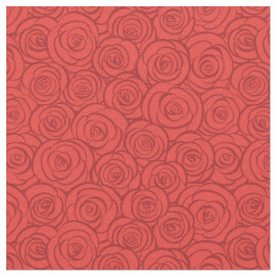 Tissu Arrière - plan abstrait de roses rouges