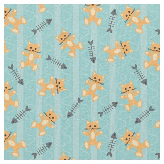 Tissu arrière - plan avec des chats (Fermer)