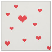 Tissu Arrière - plan blanc aux Coeurs rouges éparpillés (Échantillon)