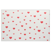 Tissu Arrière - plan blanc aux Coeurs rouges éparpillés (Fat Quarter)