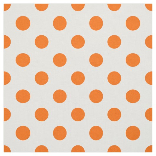 Tissu Arrière - plan blanc Pois orange (Échantillon)