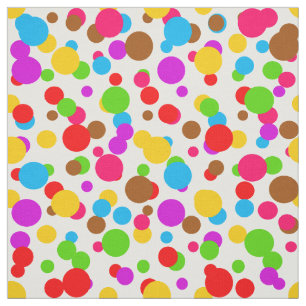 Tissu Arrière - plan blanc Polka-dots colorés