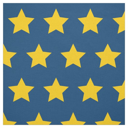 Tissu arrière - plan bleu Motif étoile jaune (Échantillon)