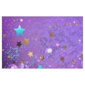 Tissu Arrière - plan de feuille violet avec étoiles (Fat Quarter)