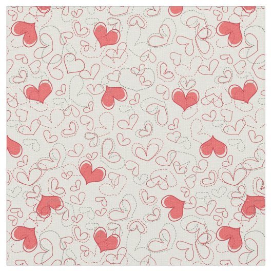Tissu Arrière - plan mignon de coeurs (Fermer)