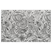 Tissu Arrière - plan noir floral Paisley-Custom blanc (Fat Quarter)