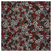 Tissu Arrière - plan sans couture de crânes (Fermer)