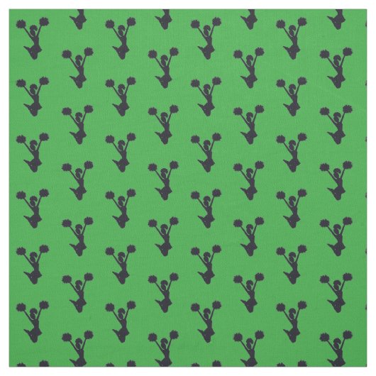 Tissu Arrière - plan vert Cheer Silhouette (Échantillon)