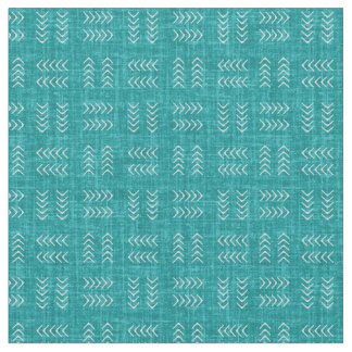Tissu Arrows on Teal Linen