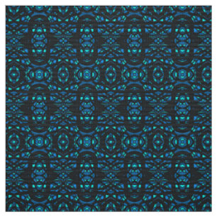 Tissu Art à la gouache abstrait bleu noir Firebrand