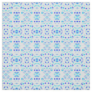 Tissu Art à la gouache abstraite bleu blanc Firebrand