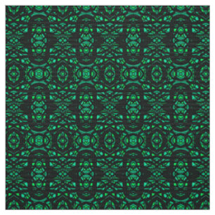 Tissu Art à la gouache abstraite vert noir Firebrand