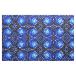 Tissu Art Abstrait Blue Twist