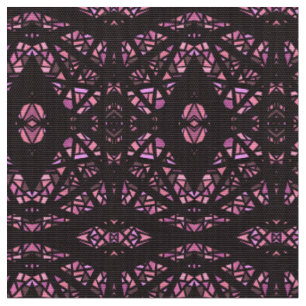 Tissu Art abstrait gouache rose noir Spectroscopique