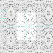 Tissu Art Abstrait Gris Blanc Gouache (Carreau)