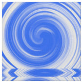 Tissu Art Abstrait moderne Blue Swirl #2 (Fermer)