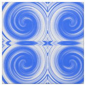 Tissu Art Abstrait moderne Blue Swirl #2 (Échantillon)