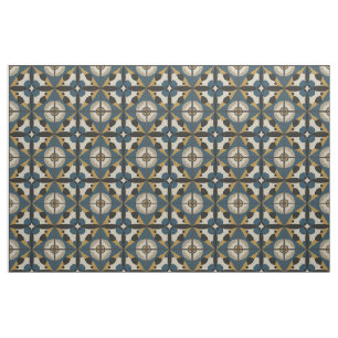 Tissu Art abstrait symétrique avec géométrie audacieuse