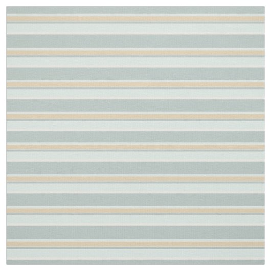 Tissu Art Blanc Tan Gris Vert De La Mer Unique (Échantillon)