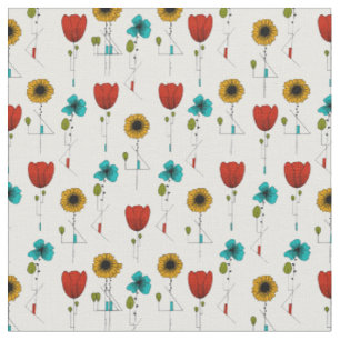 Tissu Art Contemporain Nouveau Modèle Floral