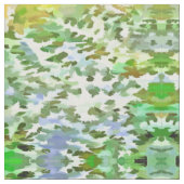 Tissu Art de bruit abstrait de feuillage en vert blanc (Fermer)