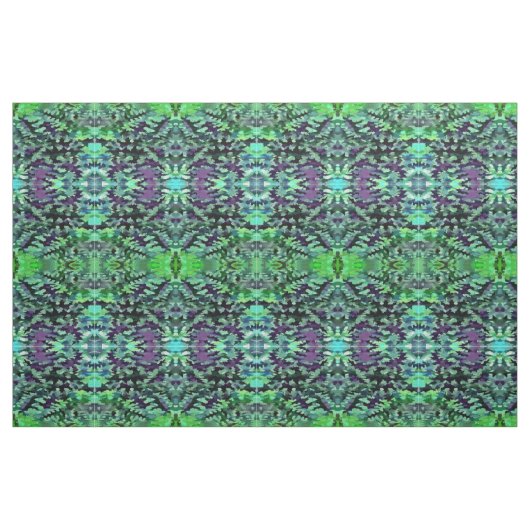 Tissu Art de bruit abstrait de feuillage en vert et (Fat Quarter)