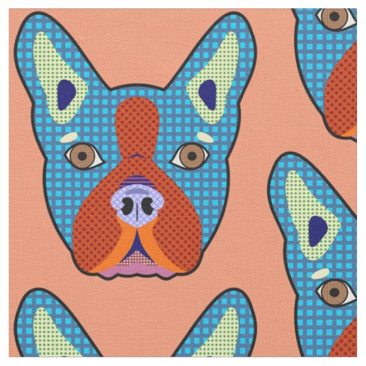 Tissu Art de bruit de Boston Terrier (Fermer)