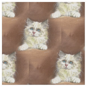 Tissu Art de chaton de poupée de chiffon