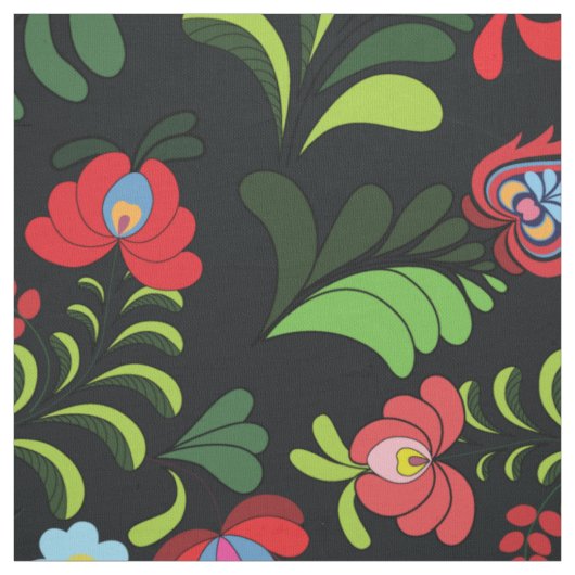 Tissu Art de la fleur matyo folklorique d'Europe de l'Es (Échantillon)