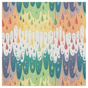 Tissu Art de motif liquide coloré goutte arc-en-ciel abs