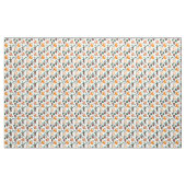 Tissu Art de trait dessin chats et fleurs (Yard)