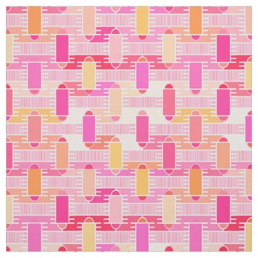 Tissu Art Déco chic industriel - rose, pêche, or (Échantillon)