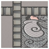 Tissu Art déco Finlandia - gris et rose (fermé)