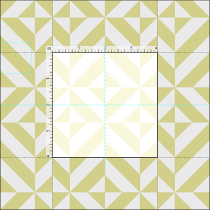 Tissu Art Déco Géométrique Jaune Clair