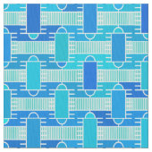 Tissu Art Déco industriel chic - bleu doux (fermé)
