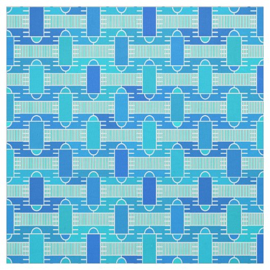 Tissu Art Déco industriel chic - bleu doux (Échantillon)