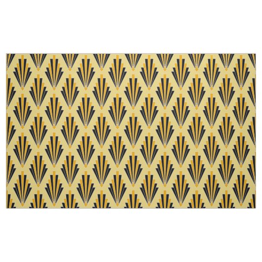 Tissu Art déco jaune et noir (Fat Quarter)
