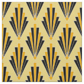 Tissu Art déco jaune et noir (Échantillon)