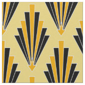 Tissu Art déco jaune et noir (Détail)