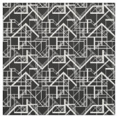 Tissu Art déco noir et blanc (Échantillon)