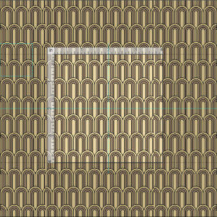 Tissu art déco, nouveau, or, noir, vintage, motif, chic