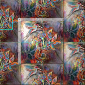 Tissu Art doux de pastels de vol de colibri (Carreau)