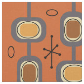 Tissu Art Géométrique de l'ère spatiale Brûlé Orange (Fermer)