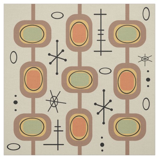 Tissu Art géométrique de l'ère spatiale multicolore (Échantillon)