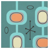 Tissu Art géométrique de l'ère spatiale Turquoise (Fermer)
