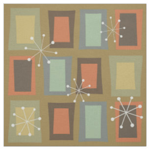 Tissu Art Moderne Du Milieu Du Siècle "Portes Merveilleu